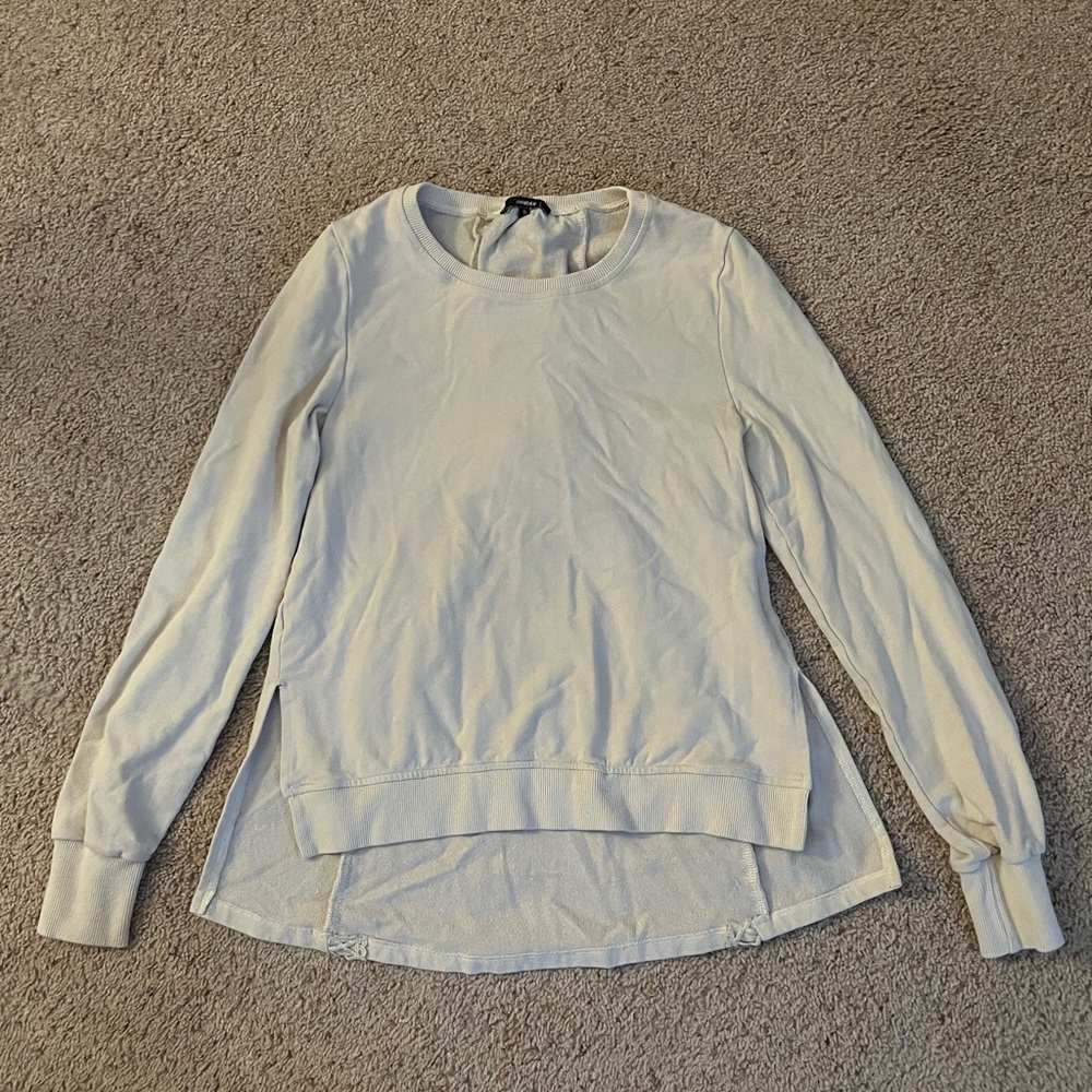 Long sleeve top with lace up back